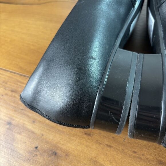 Clarks Womens Juliet Monte Ballet Flat Size 9 M Black Leather Cap Toe Shoe - Picture 8 of 11